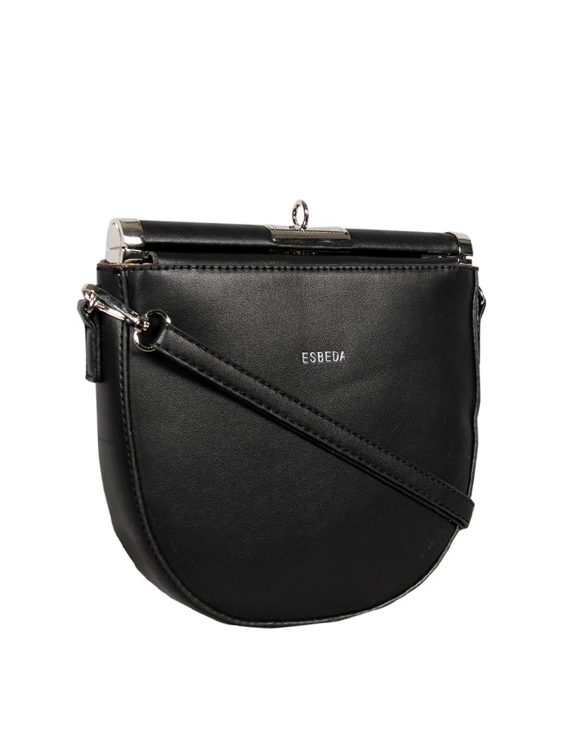black leatherette (pu) sling bag - 16131597 - Standard Image - 3