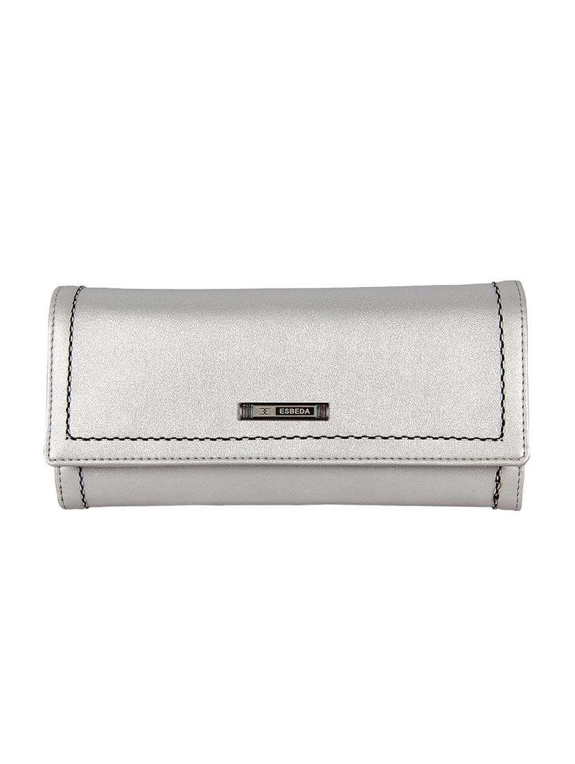 silver leatherette (pu wallet - 16131706 -  Zoom Image - 0
