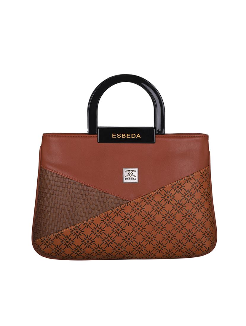 tan leatherette (pu) handbag - 16131718 - Zoom Image - 0