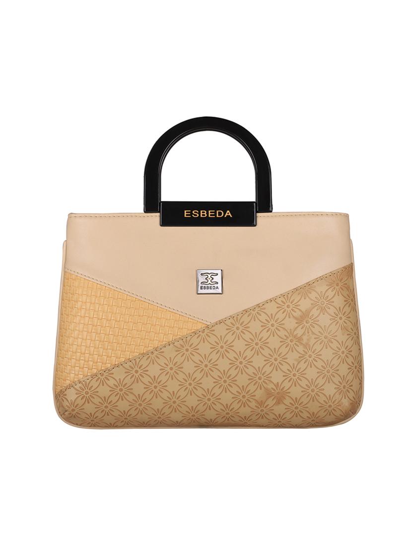 beige leatherette (pu) regular handbag - 16131719 - Zoom Image - 0