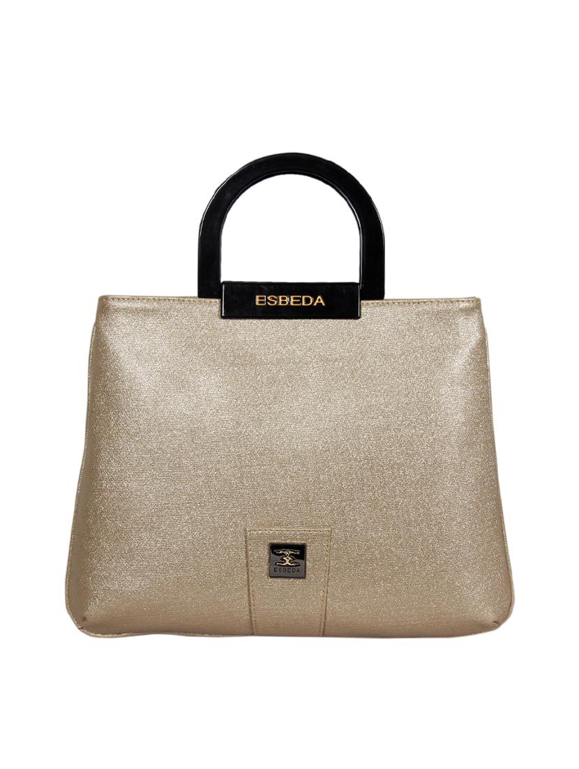 gold leatherette (pu) regular handbag - 16131722 - Zoom Image - 0