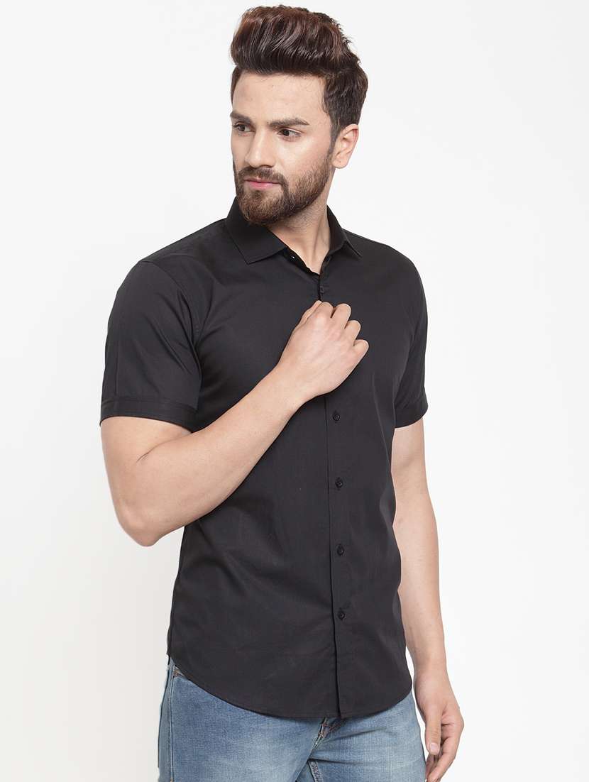 mens solid casual shirt