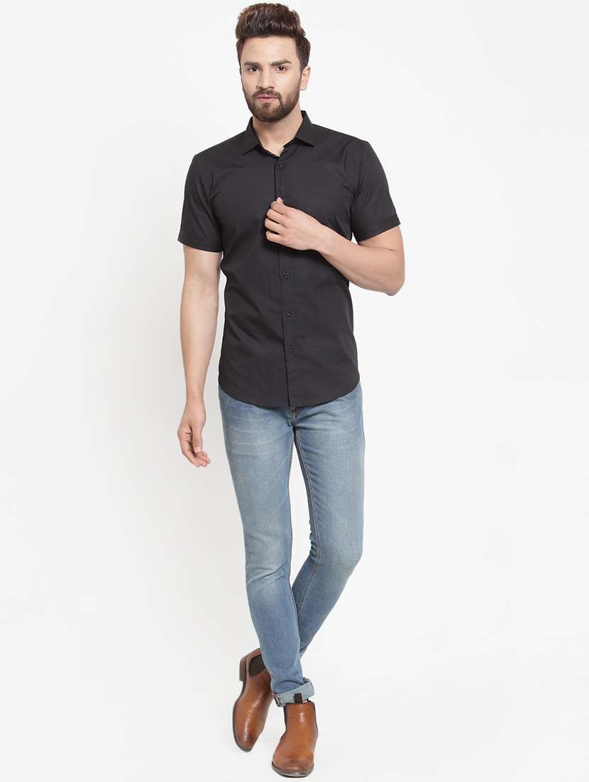 mens solid casual shirt - 16131893 -  Standard Image - 3