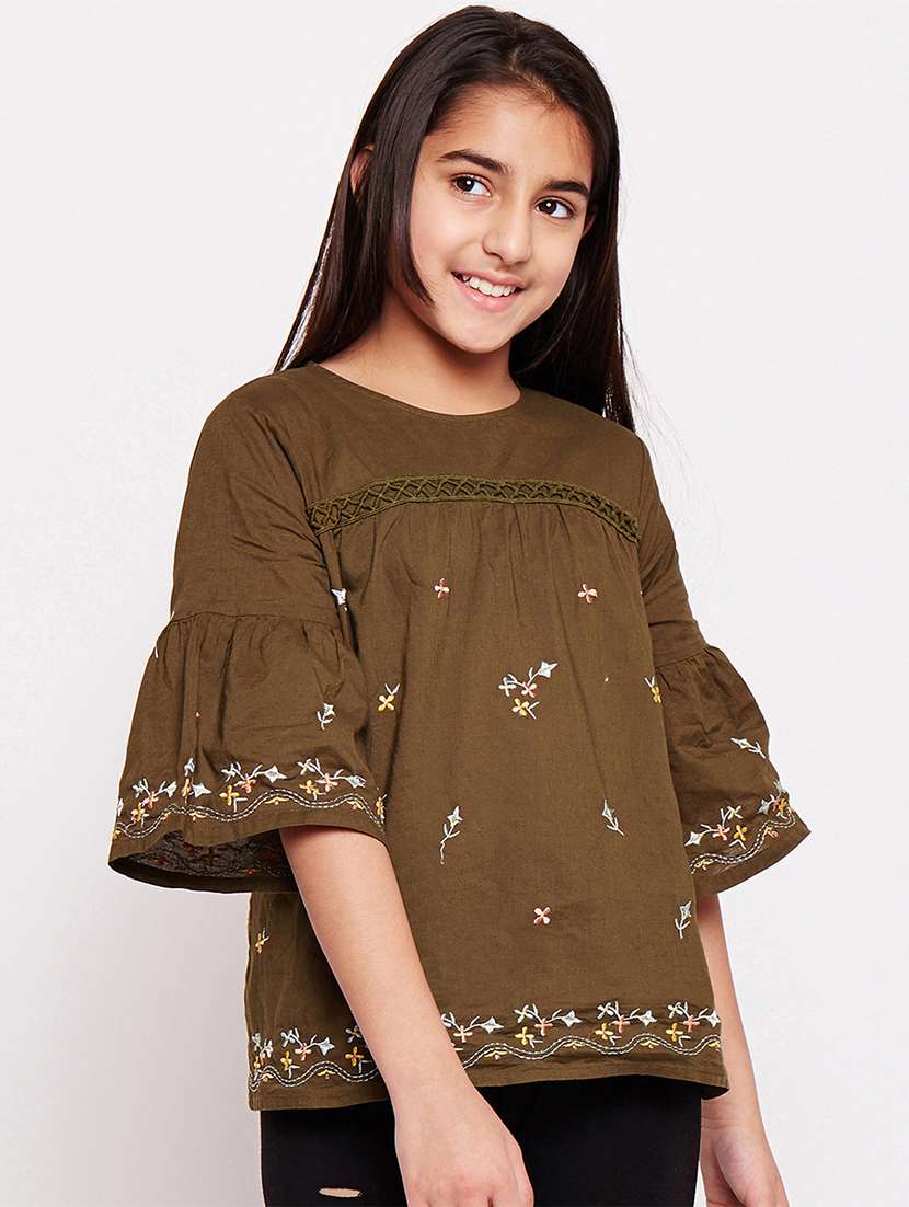 green cotton top - 16132544 - Zoom Image - 0