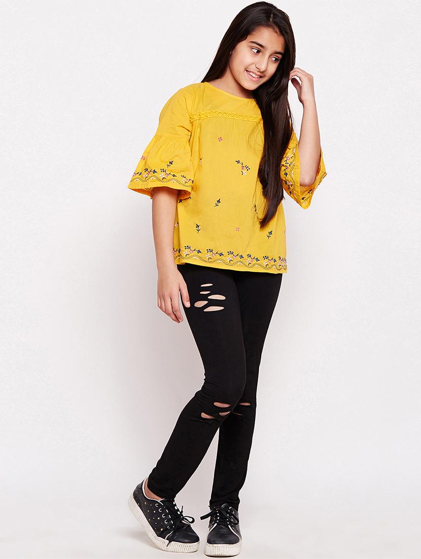 yellow cotton top - 16132545 - Standard Image - 3
