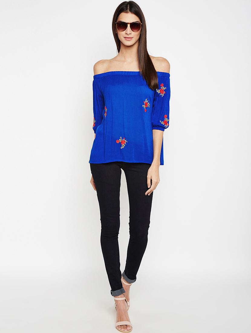 women's straight off shoulder top - 16133674 - Standard Image - 3