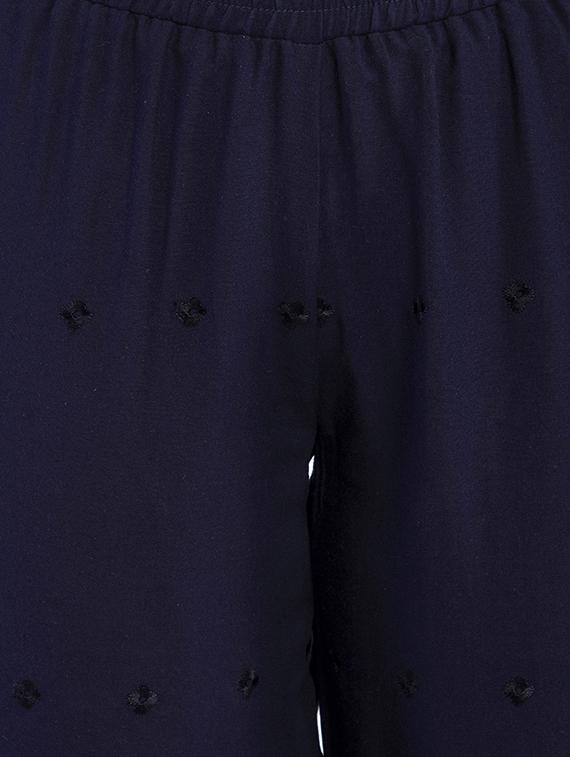 embroidered straight palazzo - 16134367 - Standard Image - 3