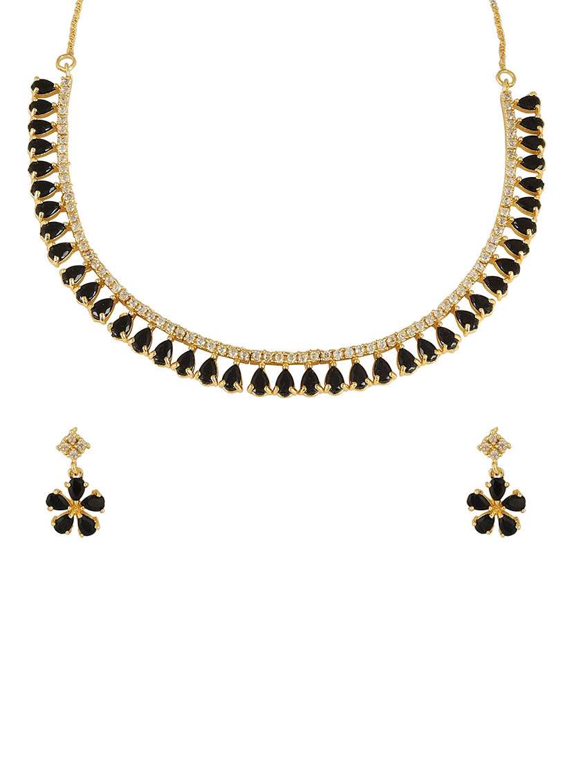 black brass choker necklace