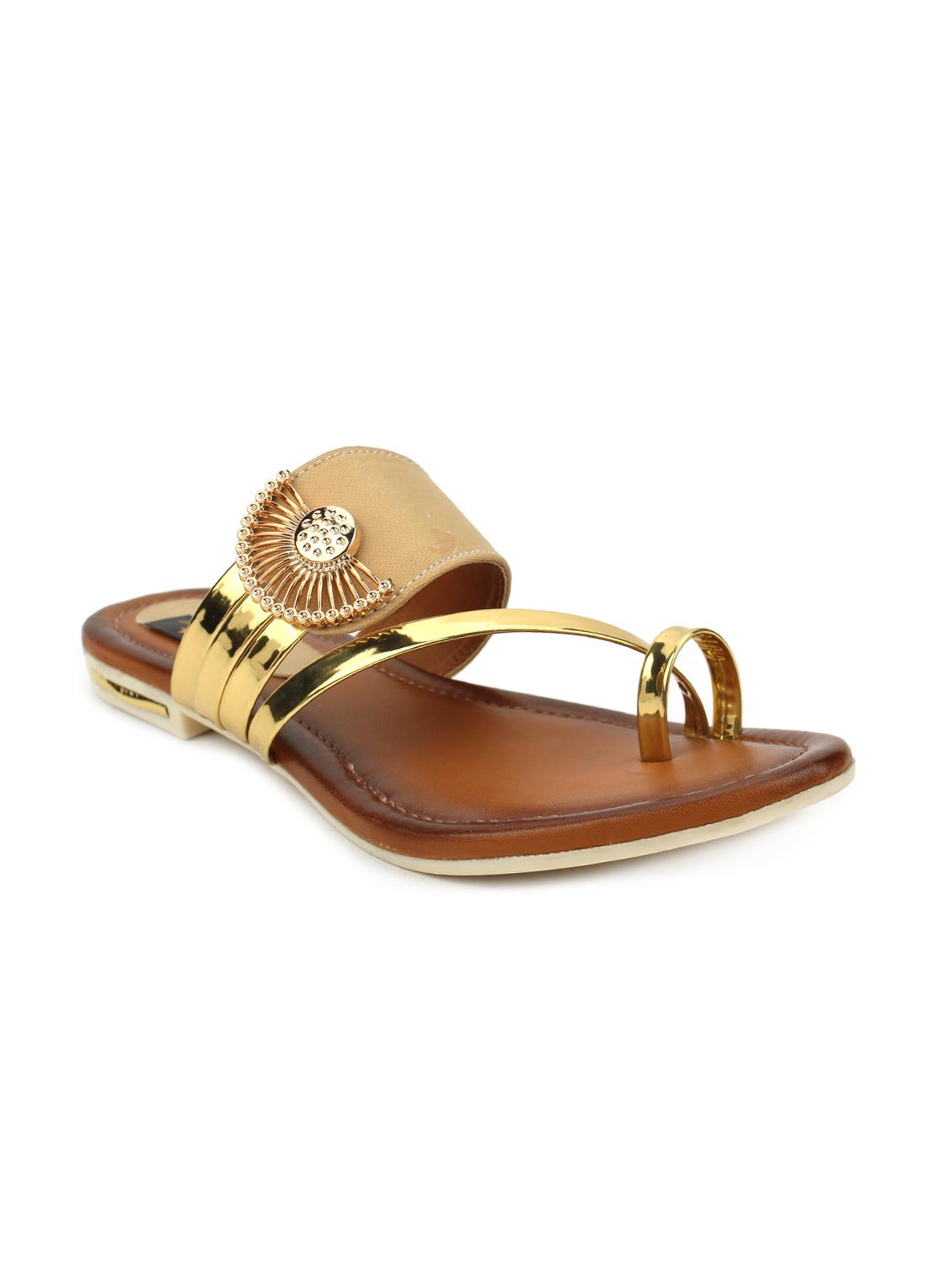 gold one toe sandals - 16135554 - Zoom Image - 0