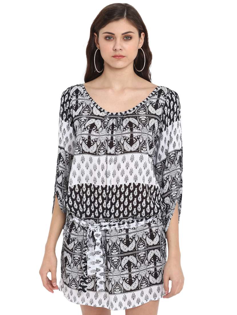 women's belted bagru dress