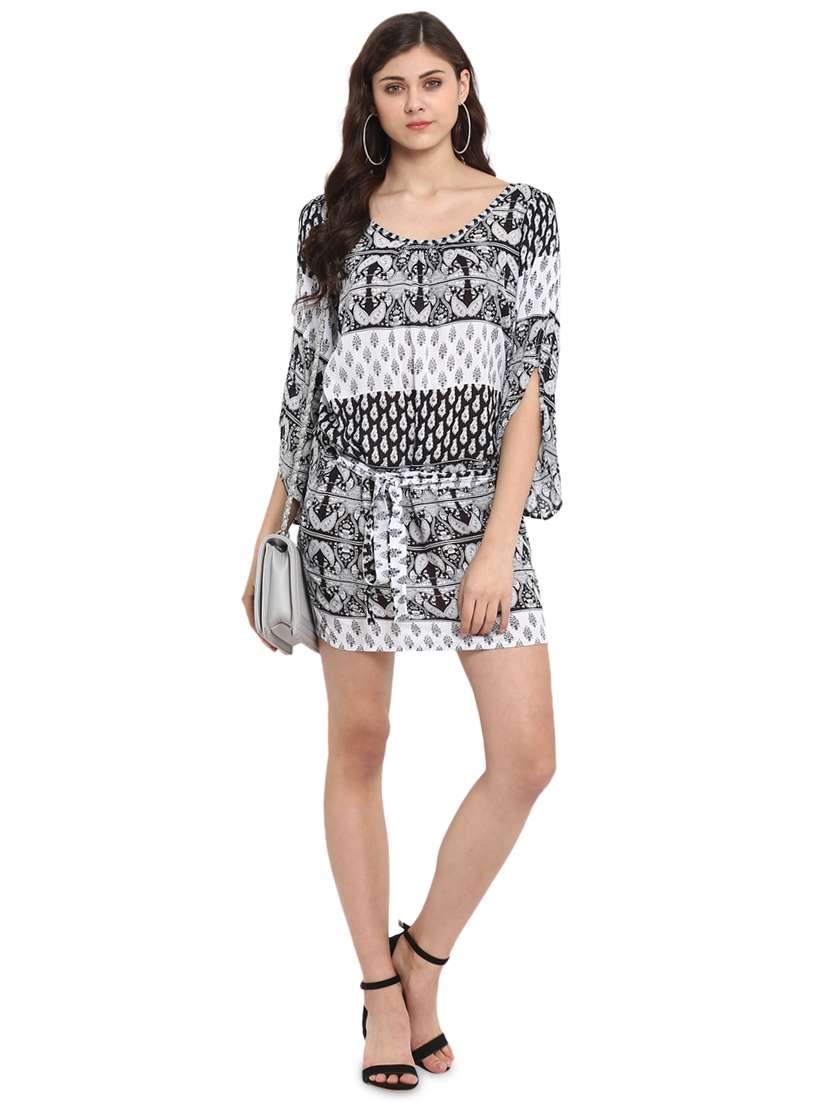 women's belted bagru dress - 16136106 -  Standard Image - 3