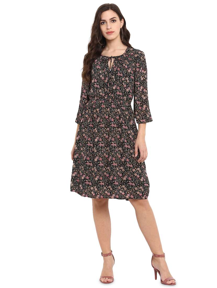 women's fit & flare floral dress