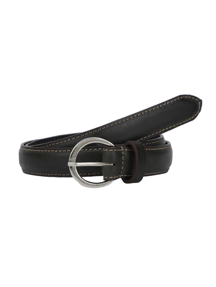 black leather  belt