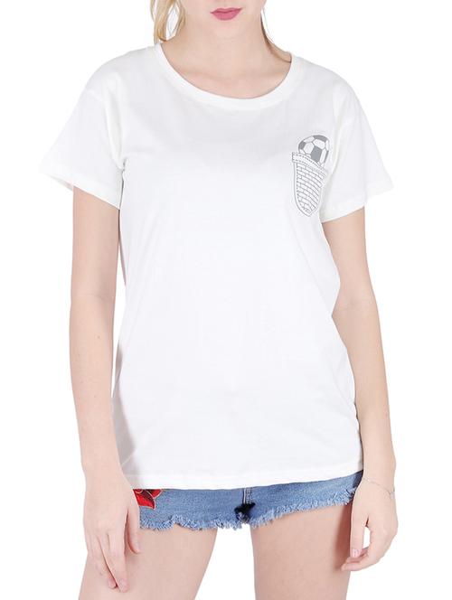 round neck graphic print tee - 16137993 - Standard Image - 0