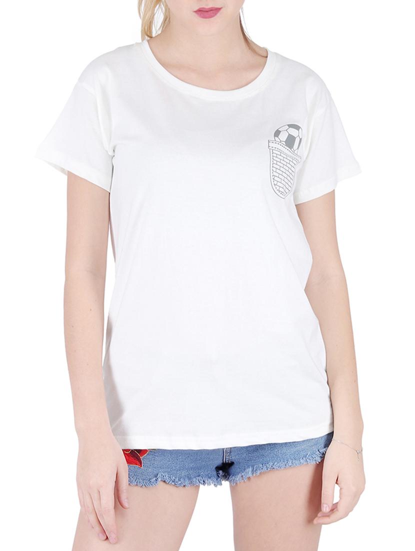 round neck graphic print tee - 16137993 - Zoom Image - 0