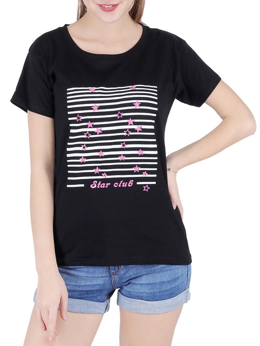 round neck graphic print tee - 16138002 - Zoom Image - 0