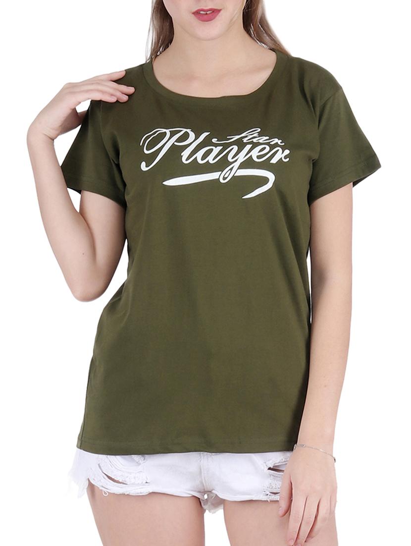 round neck graphic print tee - 16138005 -  Zoom Image - 0