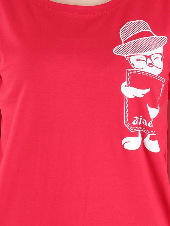 round neck graphic print tee - 16138011 -  Standard Image - 3