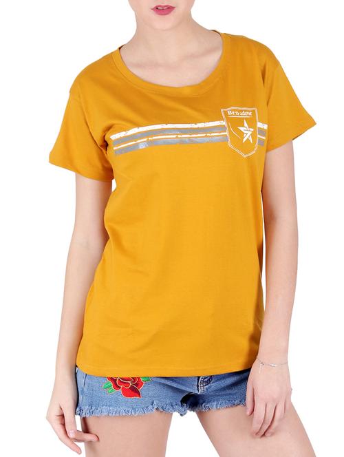 round neck graphic print tee - 16138025 - Standard Image - 0
