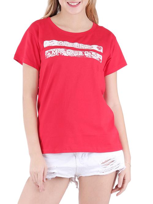 round neck graphic print tee - 16138026 -  Standard Image - 0