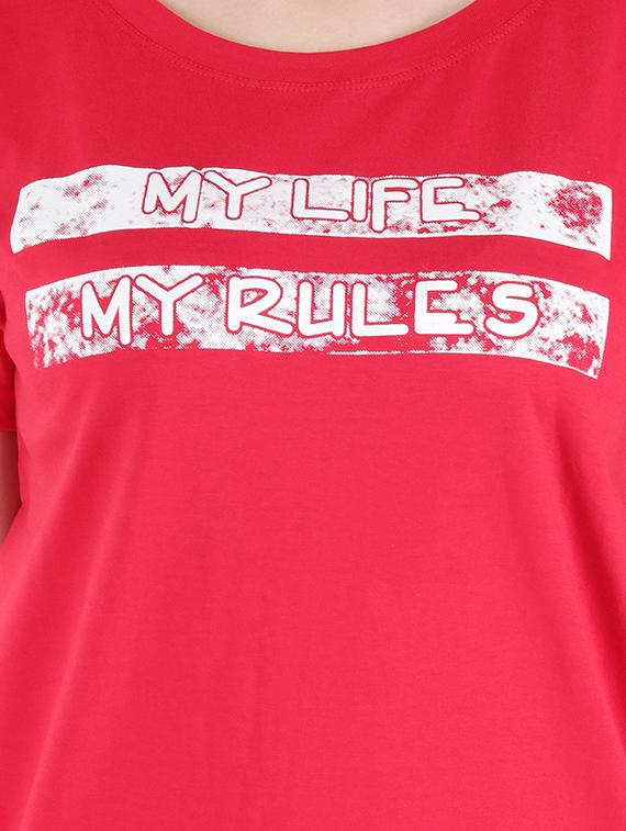 round neck graphic print tee - 16138026 - Standard Image - 3