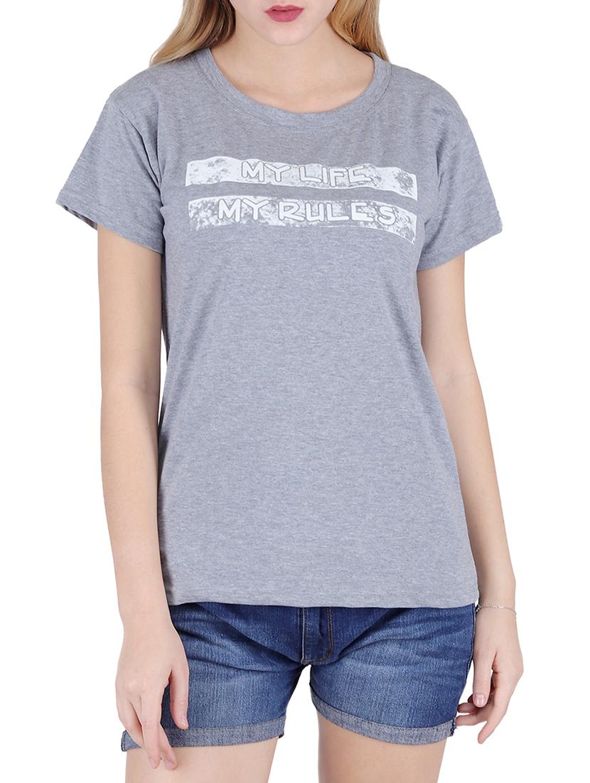 round neck graphic print tee - 16138030 - Zoom Image - 0