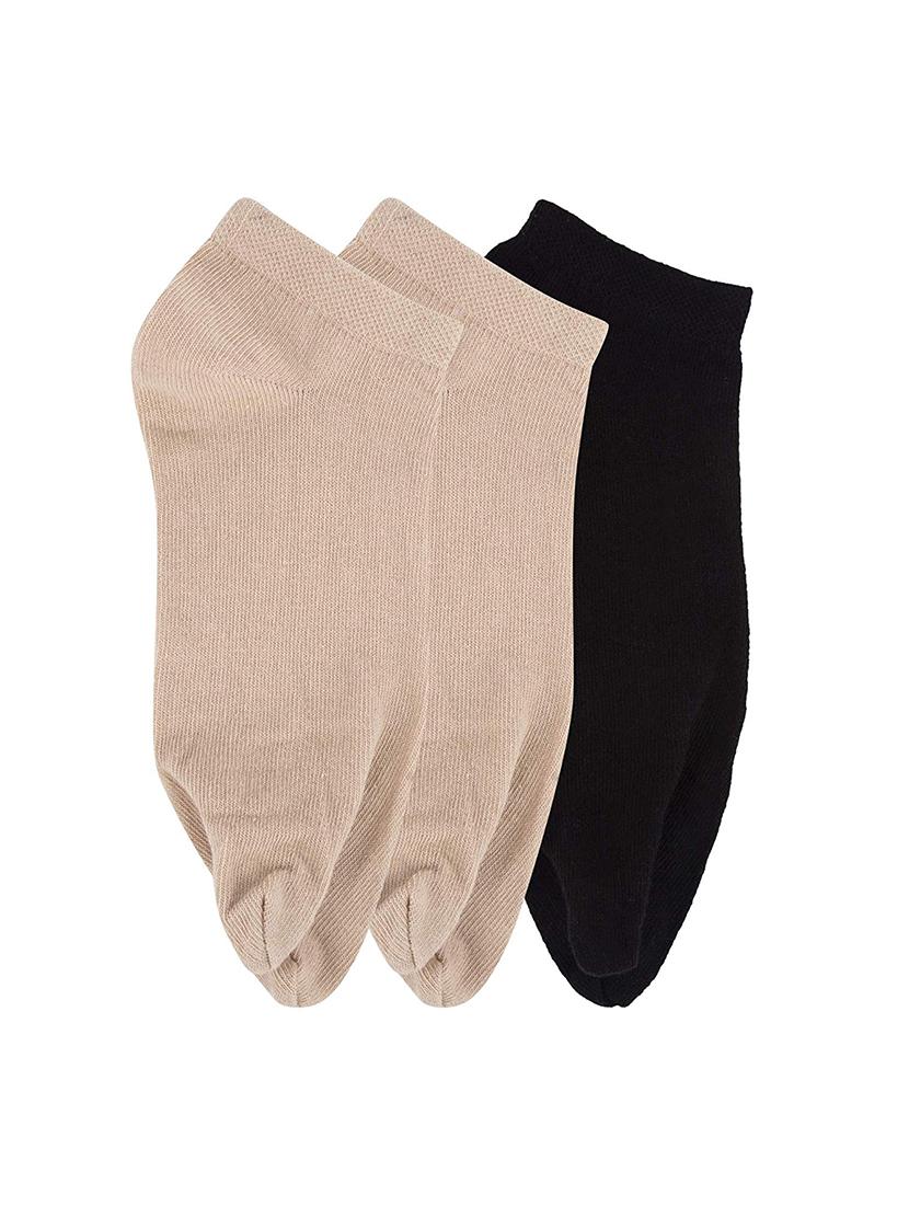 set of 3 multi colored cotton ankle length sock - 16138604 - Zoom Image - 0