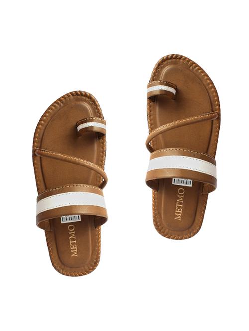 brown synthetic & mesh slip on sandals - 16139275 -  Standard Image - 0