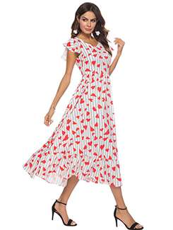 ruffle detail a-line dress