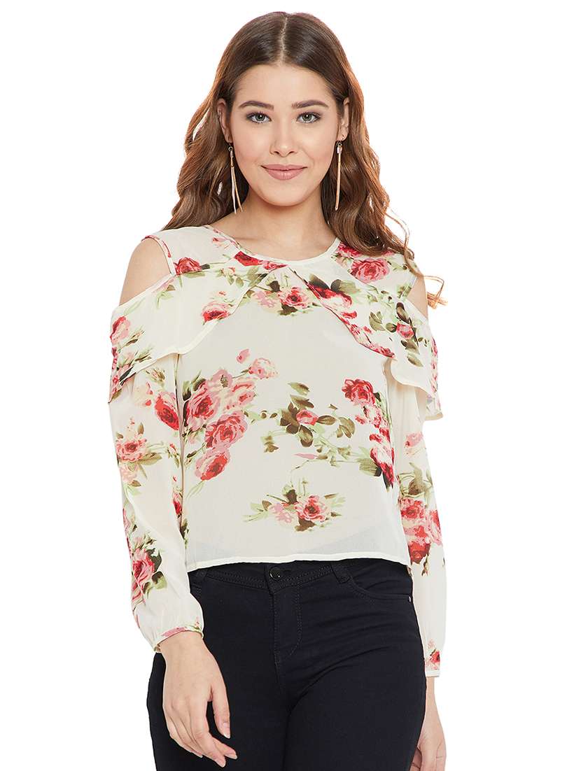 women's straight round neck top