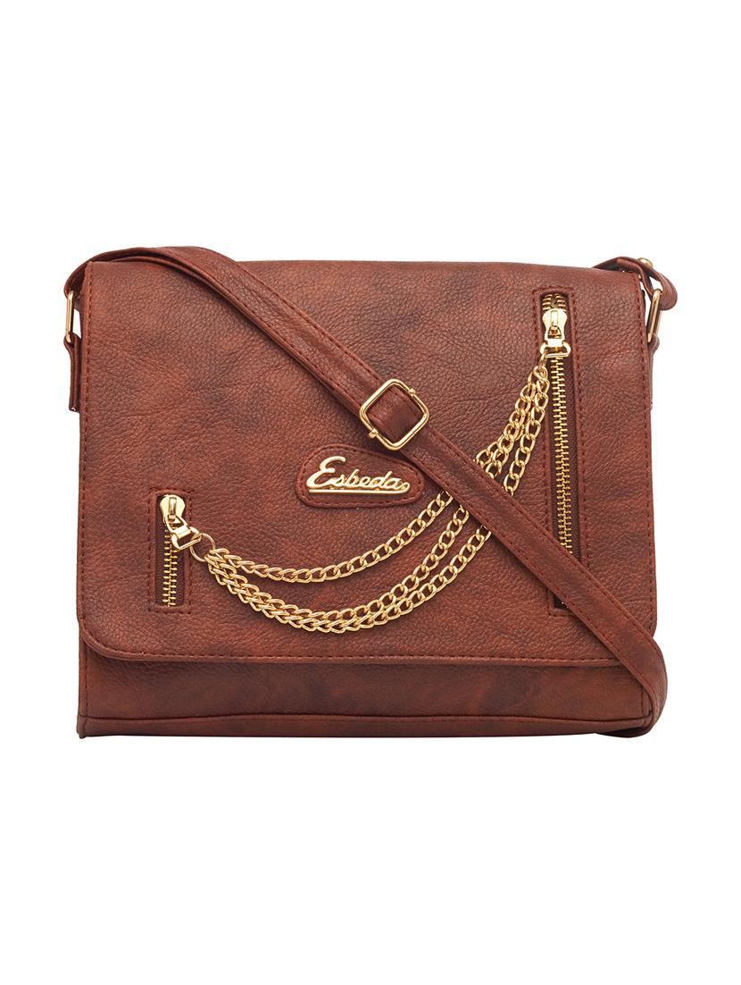 tan leatherette (pu) sling bag - 16168398 - Zoom Image - 0