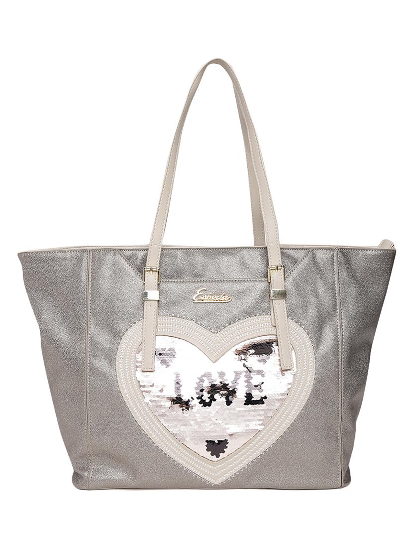 silver  leatherette (pu) regular sling bag - 16168399 -  Zoom Image - 0