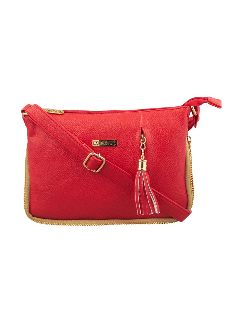 red leatherette (pu) sling bag - 16168403 -  Zoom Image - 0