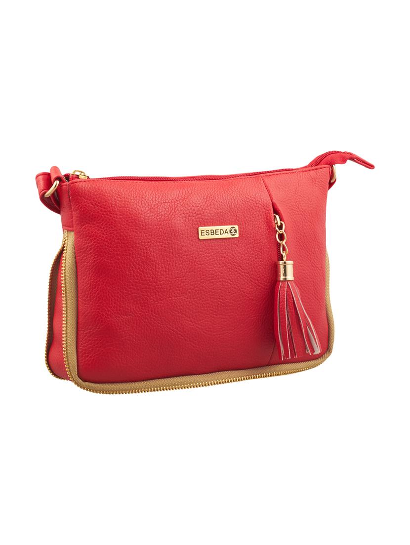 red leatherette (pu) sling bag - 16168403 - Standard Image - 3