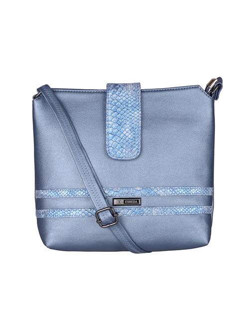 blue leatherette (pu) sling bag - 16168482 -  Standard Image - 0