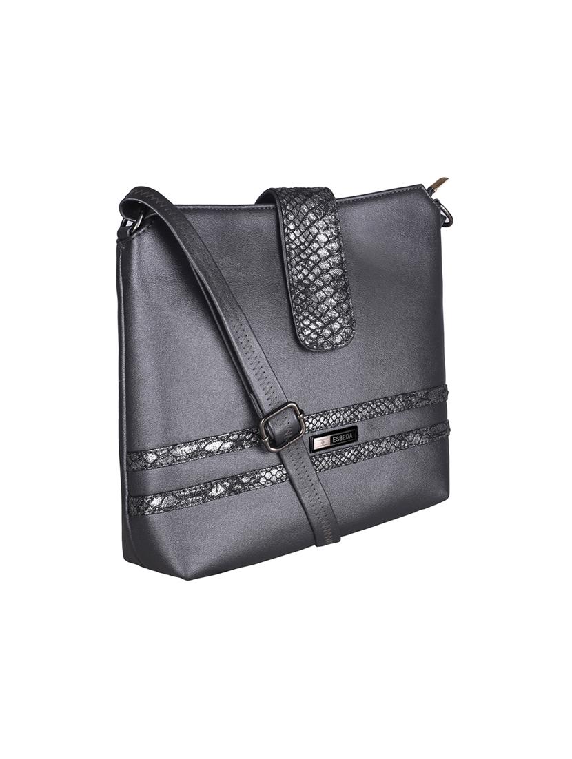 black leatherette (pu) sling bag - 16168486 - Standard Image - 3