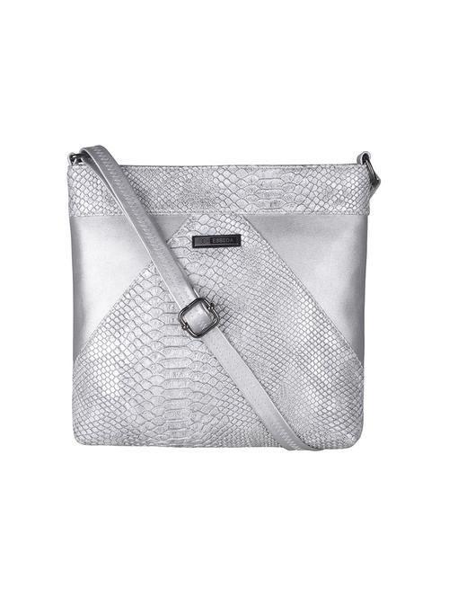 silver leatherette (pu) sling bag - 16168489 -  Standard Image - 0