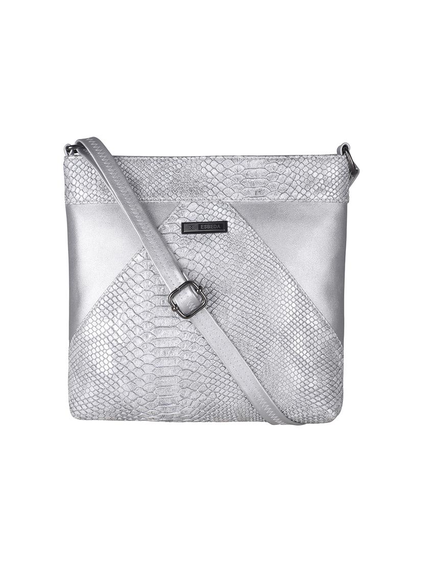 silver leatherette (pu) sling bag - 16168489 -  Zoom Image - 0