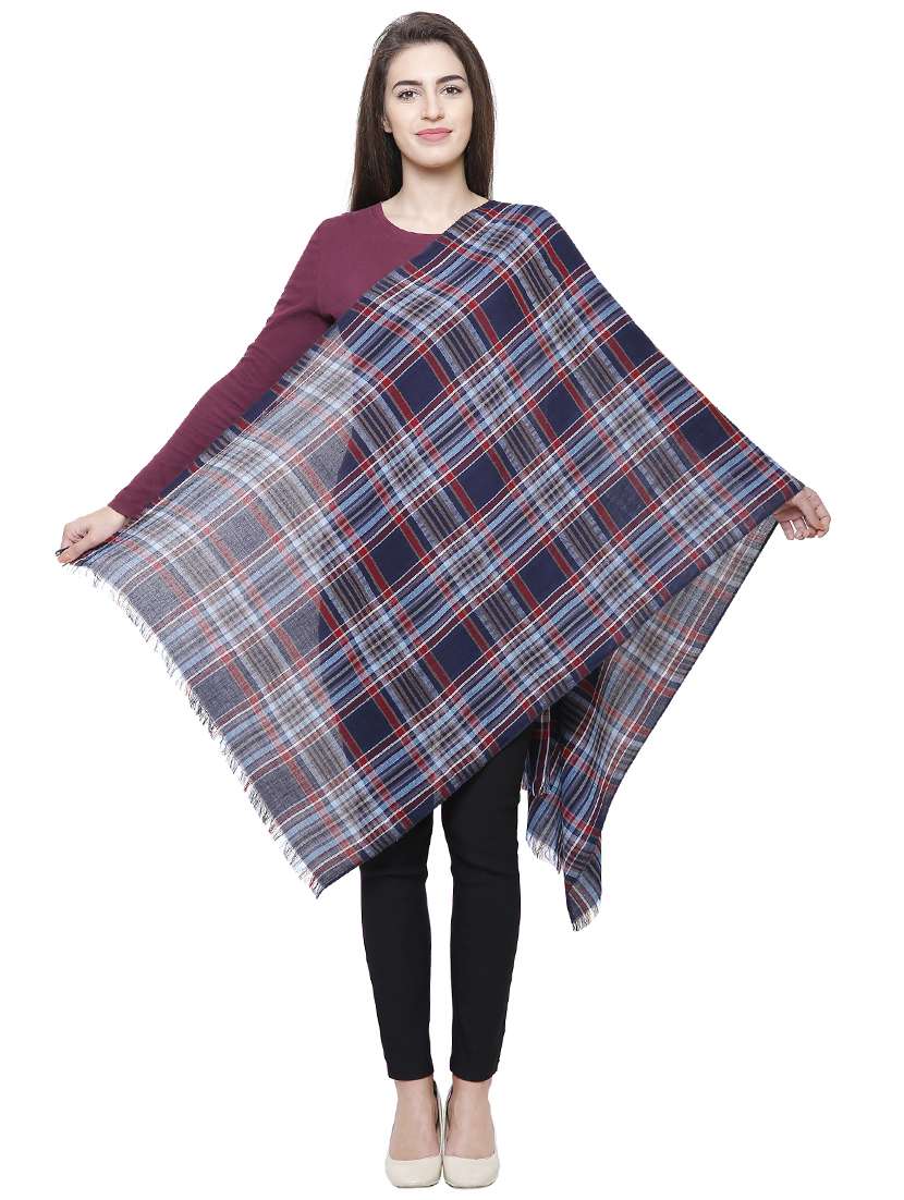 navy blue viscose scarf