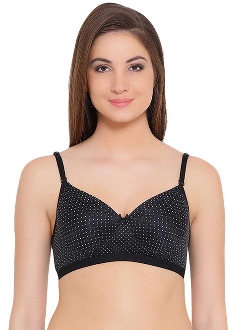 dot print bow patch t-shirt bra - 16169629 -  Standard Image - 0