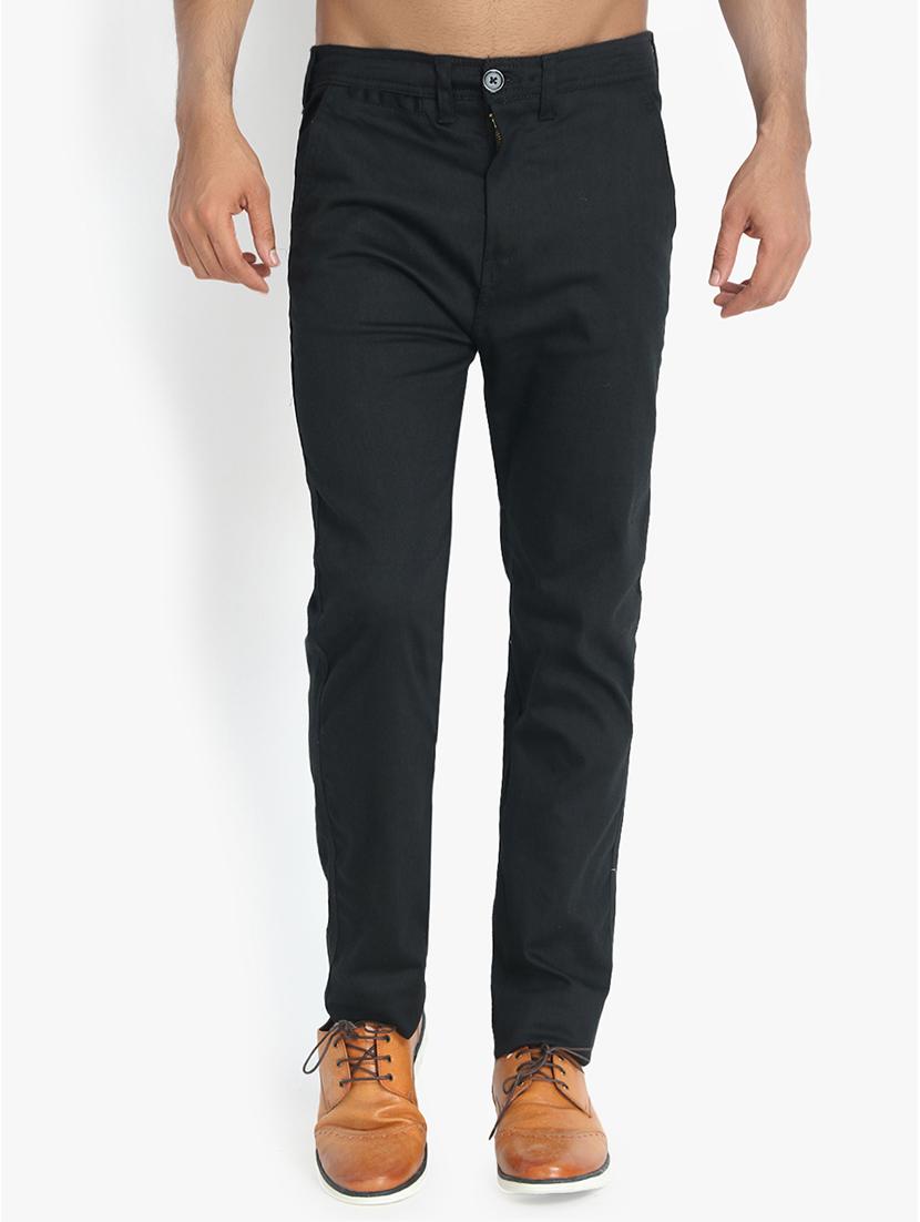 black solid chinos - 16170852 -  Zoom Image - 0