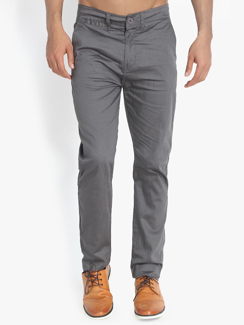 grey solid chinos - 16170855 -  Zoom Image - 0