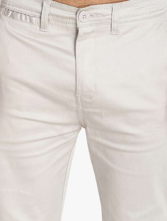 white solid chinos - 16170856 - Standard Image - 3