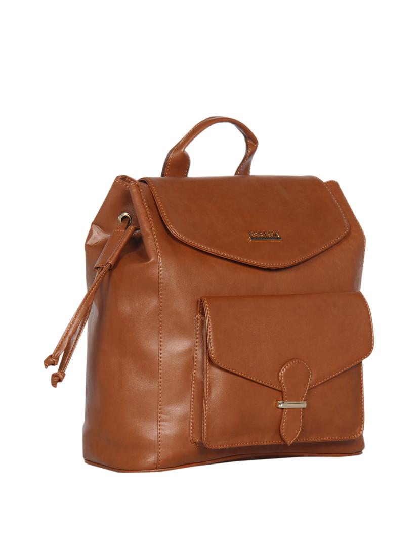 tan leatherette (pu) fashion backpack - 16171369 - Standard Image - 3