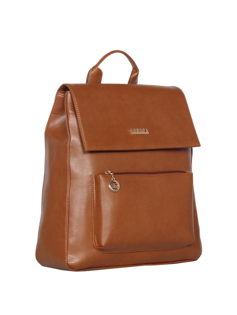 tan leatherette (pu) fashion backpack - 16171371 - Standard Image - 3
