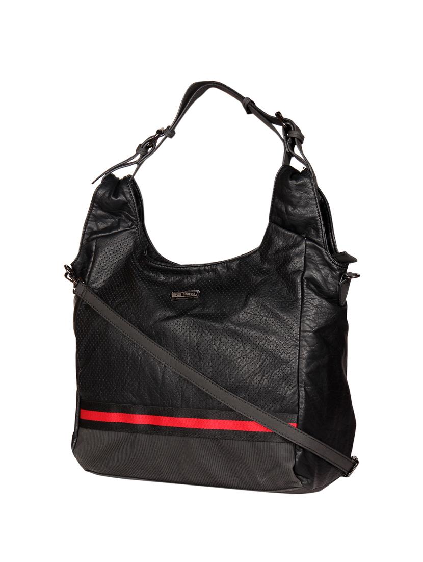 black leatherette (pu) handbag - 16171381 - Standard Image - 3