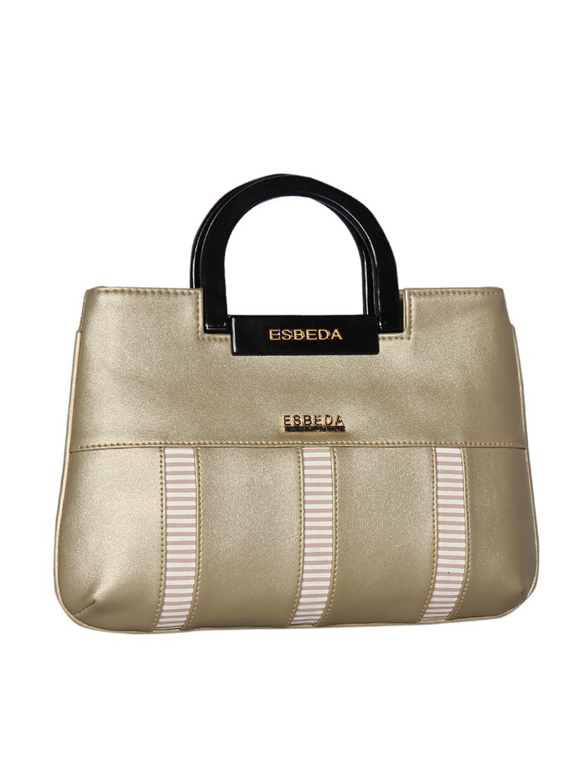 gold leatherette (pu) handbag - 16171412 - Zoom Image - 0