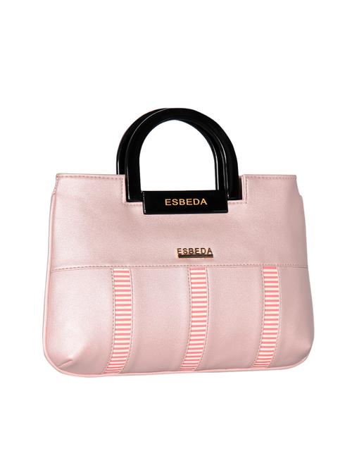 pink leatherette (pu) handbag - 16171416 - Standard Image - 0