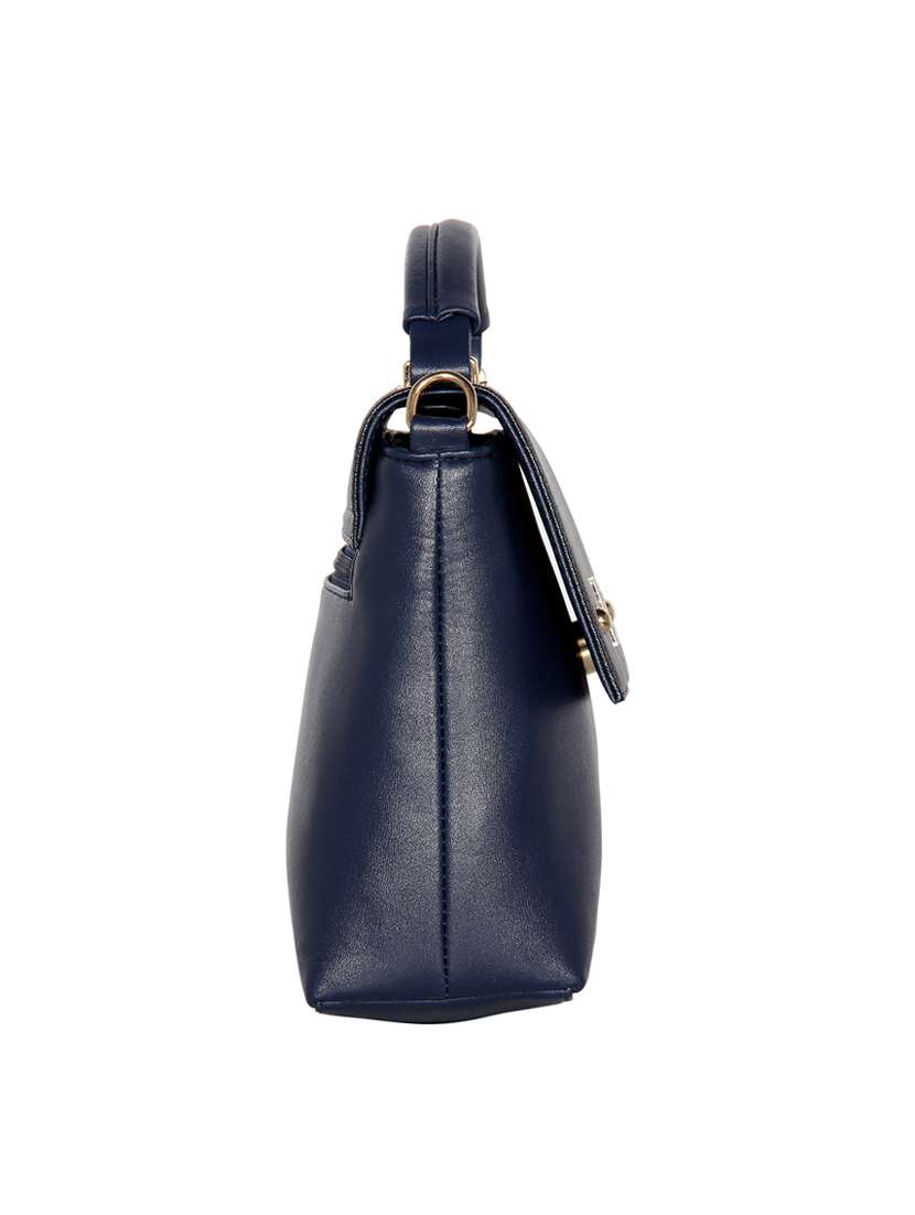 blue leatherette (pu) handbag - 16171427 -  Standard Image - 3