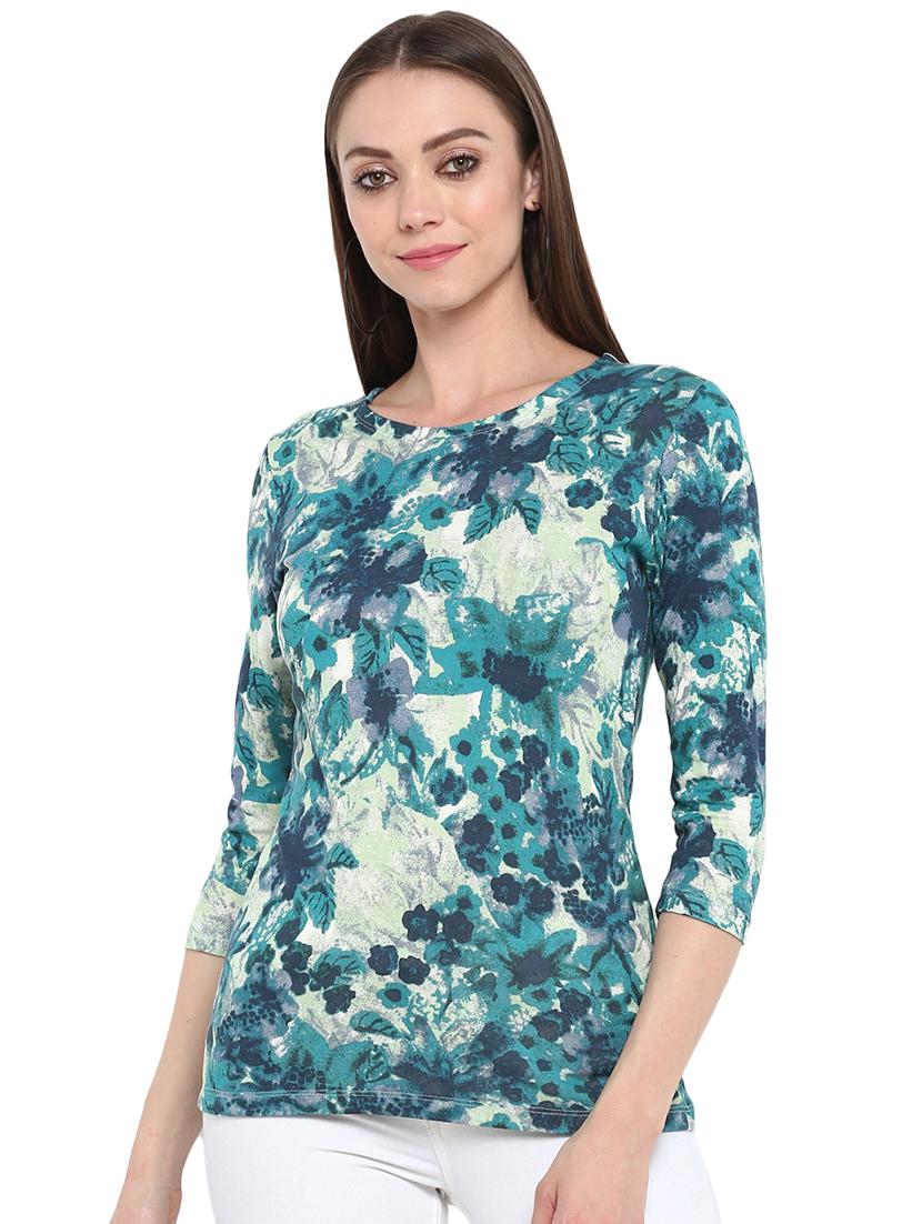 women's all over print round neck t-shirt - 16173378 - Zoom Image - 0
